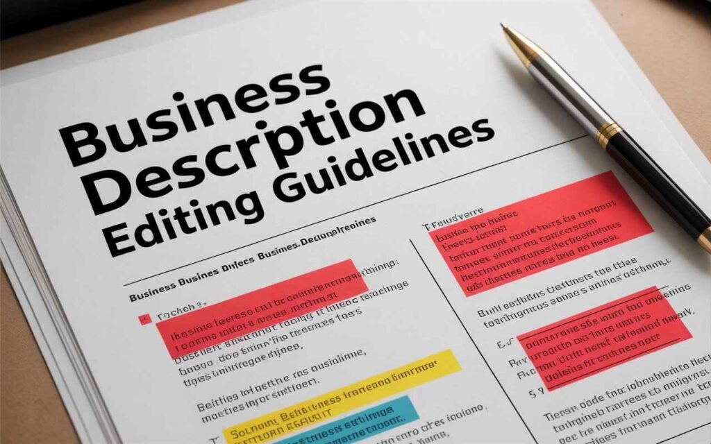 Business Description Editing Guidelines 2026